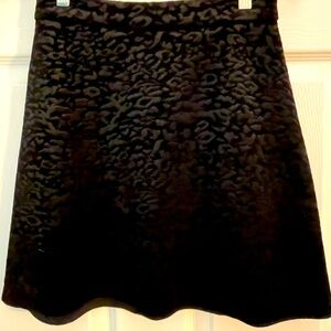 Topshop Black Animal Print Mini Skirt • UK Size 8
